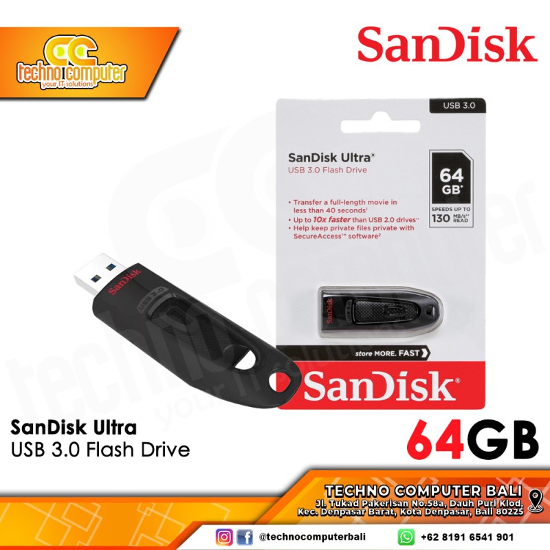SanDisk Ultra Flash Drive 64GB USB 3.0